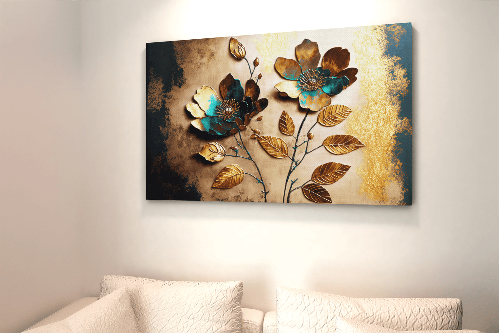 ALIVA 1253 bloem abstract canvas schilderij b
