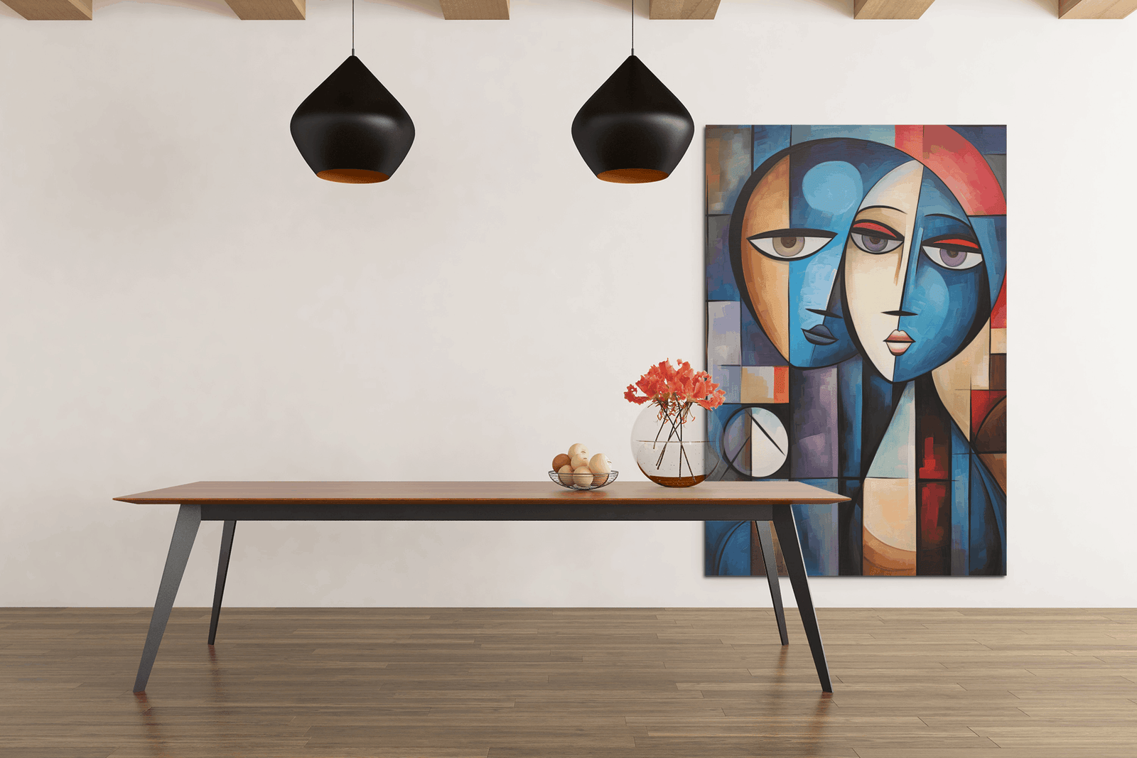 ALIVA 1259 gezichten abstract canvas schilderij c