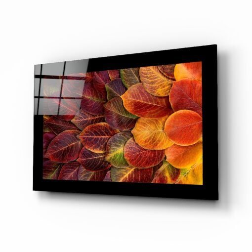 Herfstbladeren Glasschilderij