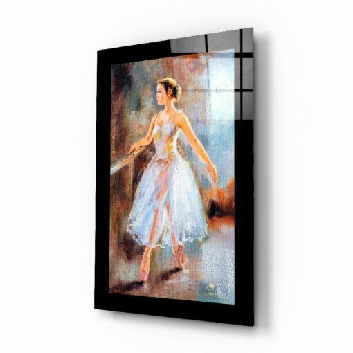 Dansende Ballerina Glasschilderij
