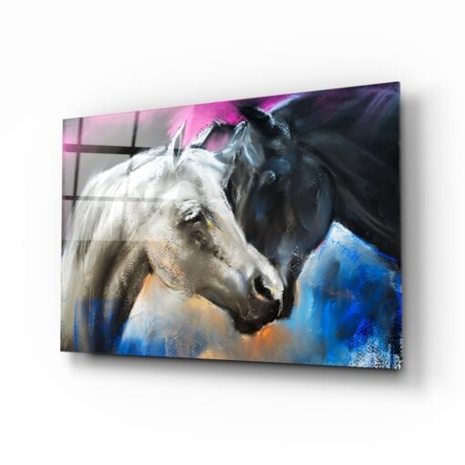 Paarden Portret Glasschilderij