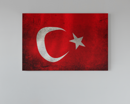 ALIVA 1219 canvas schilderij vlag turkije