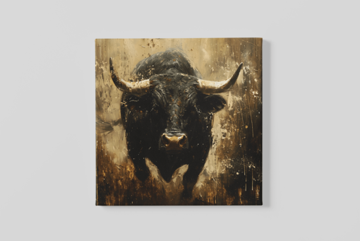 OEFE 1107 rennende stier canvas schilderij