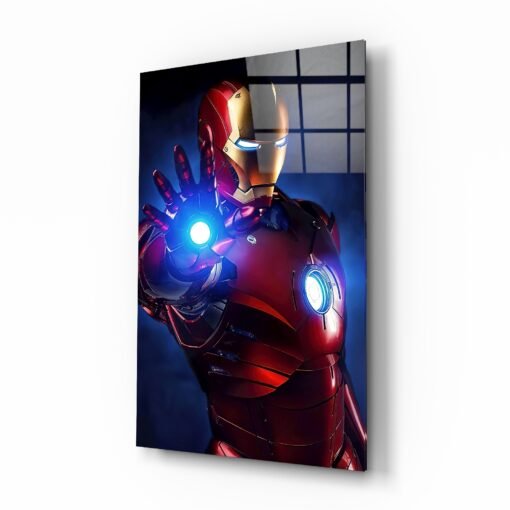 Iron Man Poster Glasschilderij