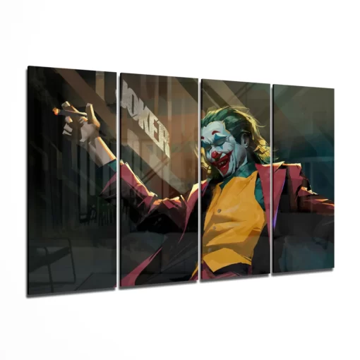The Joker 4-delig Glasschilderij