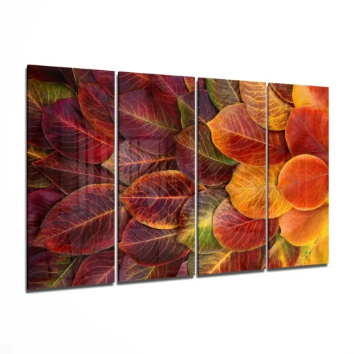 Herfstbladeren 4-Delig Glasschilderij