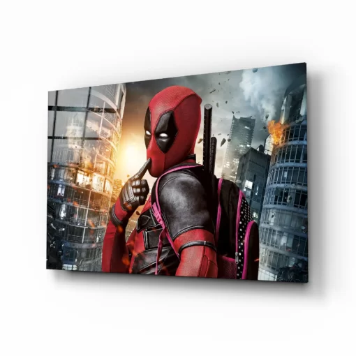 Deadpool Glasschilderij