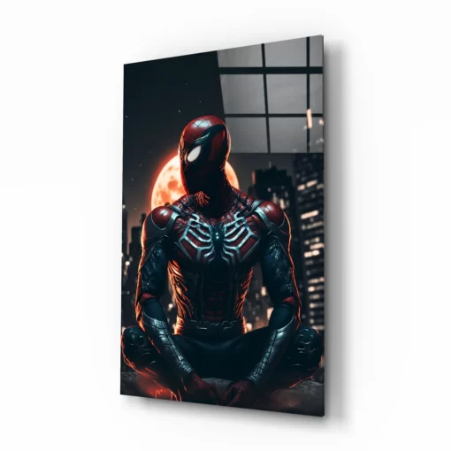 Iconische Spider-Man Glasschilderij