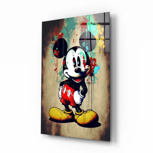 Mickey de reus Glasschilderij