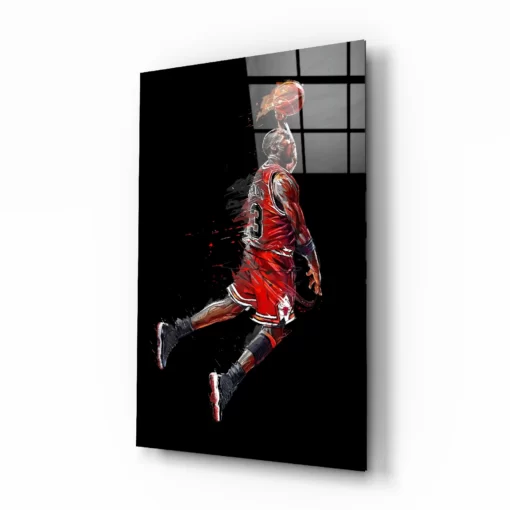 Michael Jordan Glasschilderij