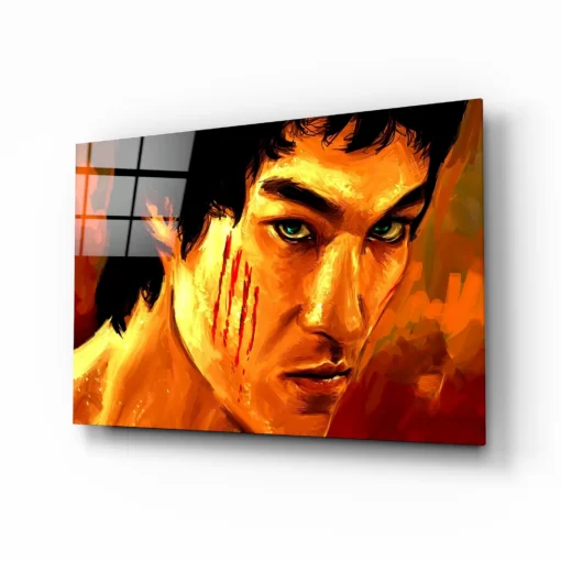 Bruce Lee Glasschilderij