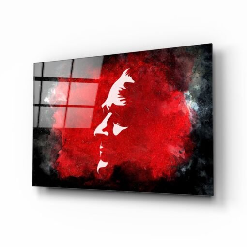 Atatürk silhouet Glasschilderij