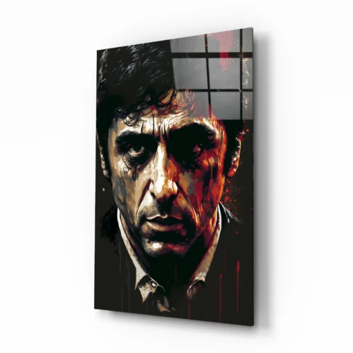 Portret van Al Pacino Glasschilderij