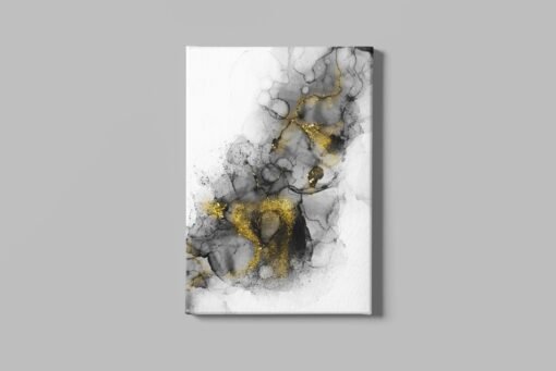 ALIVA 1121 abstract grijs goud marmer canvas schilderij