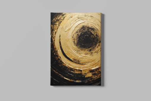 ALIVA 1122 canvas schilderij zwart goud abstract