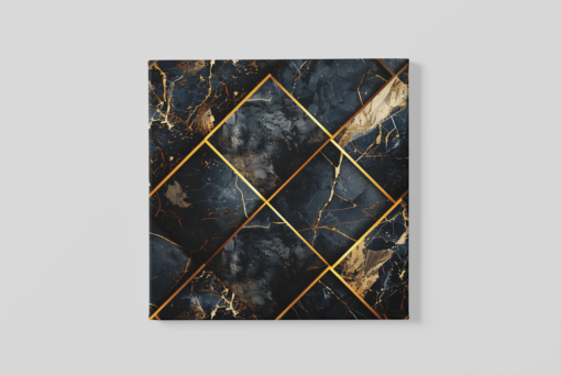 OEFE 1049 canvas schilderij zwart goud abstract