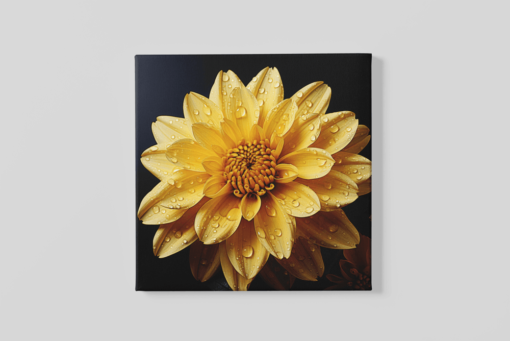 OEFE 1197 gele chrysant canvas schilderij min