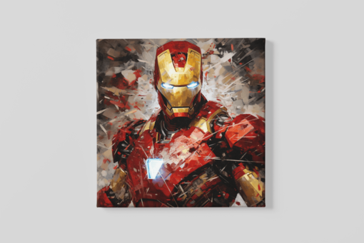 OEFE 1129 iron man canvas schilderij vierkant