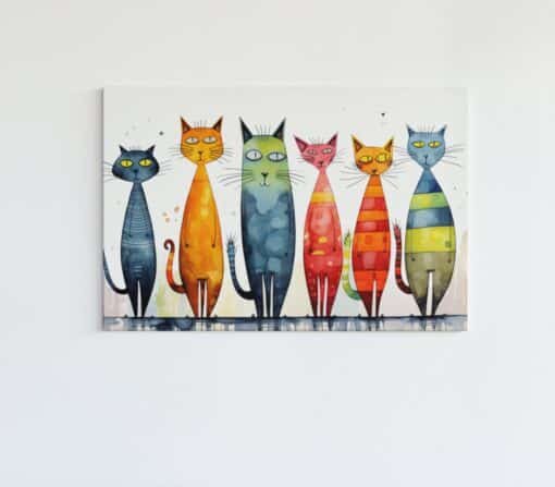 ALIVA 1435 katten abstract canvas schilderij