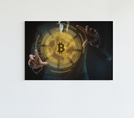 ALIVA 1455 bitcoin canvas schilderij