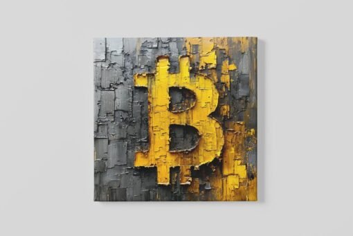 OEFE 1271 bitcoin vierkant schilderij