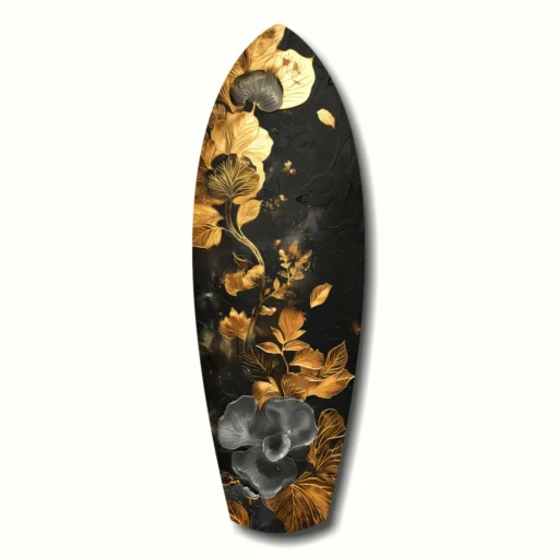 ksrf 2054 b gouden bloem surfboard glasschilderij