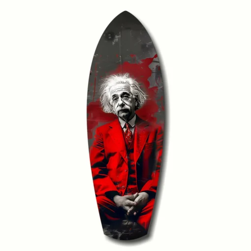 ksrf 2068 b einstein mood surfboard glasschilderij