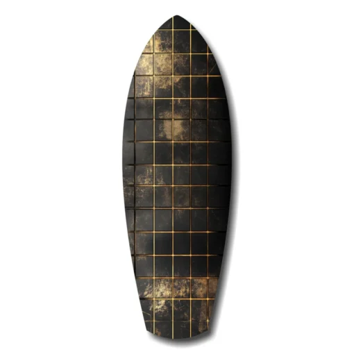 srf 1004 b a gouden surfboard glasschilderij